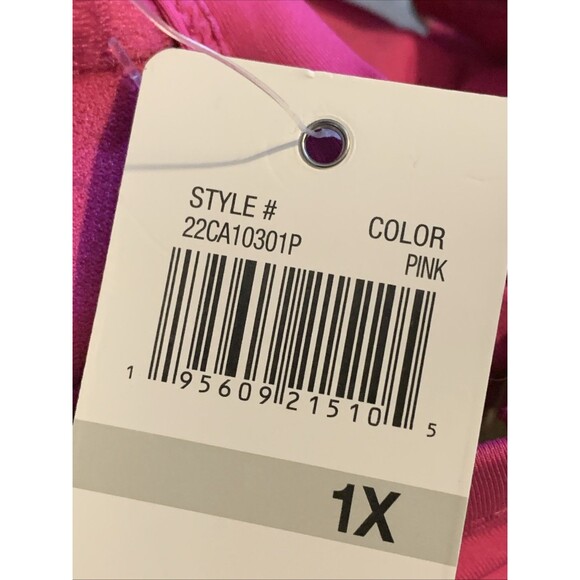 CATALINA Swimwear Bikini Twist Top Women's Plus 1X Underwire Hot Pink Padded NWT - Picture 4 of 11